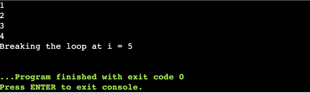 Break statement in Python